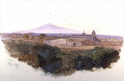 Catania: 1847 by Edward Lear