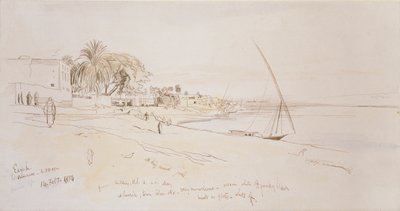 Esneh, Egypt, 1854 by Edward Lear