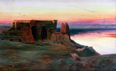 Kom Ombo Temple, Egypt, 1856 by Edward Lear