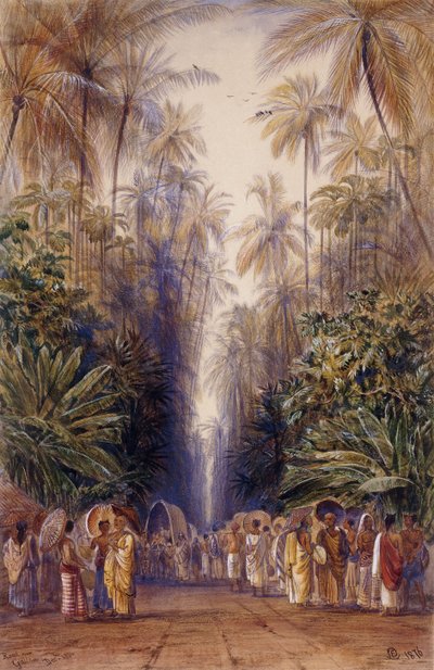 On the Road to Galle, Ceylon by Edward Lear