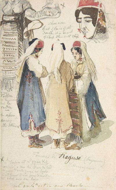 Peasant Women from Ragusa by Edward Lear