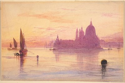 Santa Maria della Salute, Venice, at Sunset by Edward Lear