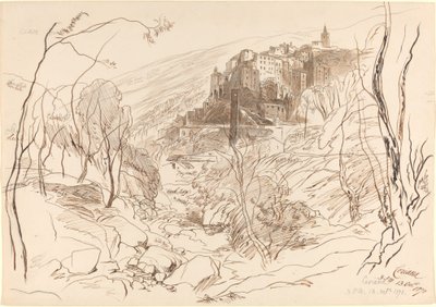 View of Ceriana by Edward Lear