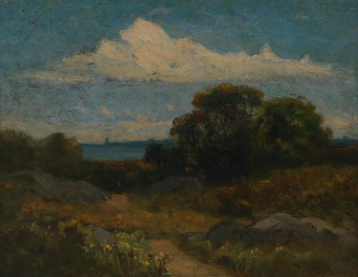 Landscape Trees and Rocks by Lake by Edward Mitchell Bannister