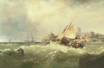 New Castle on the Delaware by Edward Moran