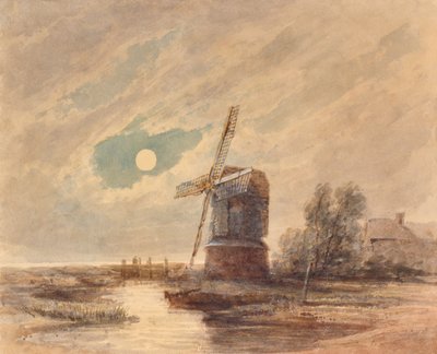 Landscape with Windmill by Edward Pretty