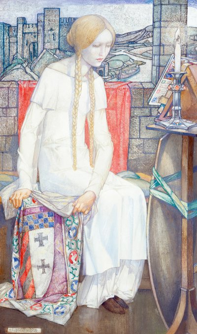 Elaine, 1921 by Edward Reginald Frampton
