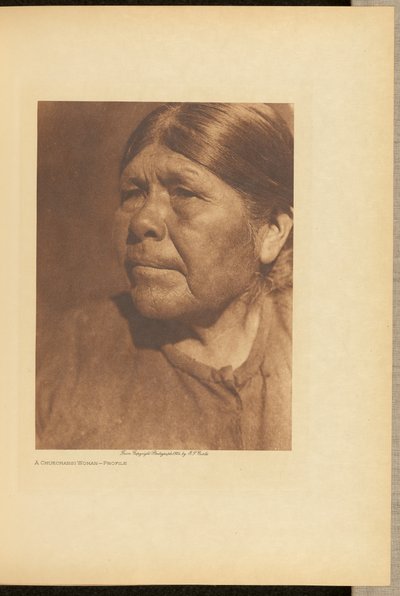 A Chukchansi Woman - Profile by Edward S. Curtis