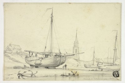 Church at Scheveningen by Edward William Cooke
