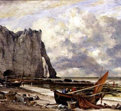 Etretat, Beach with Arch by Edward William Cooke