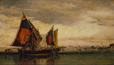 The Venetian Lagoon with Fishing Boats by Edward William Cooke