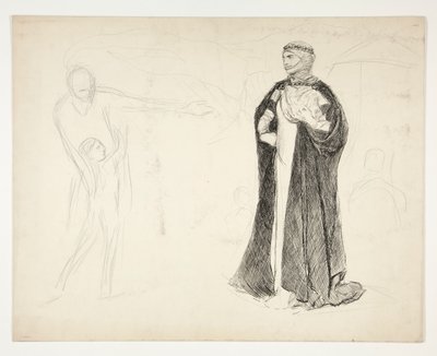 Early Study for King John by Edwin Austin Abbey