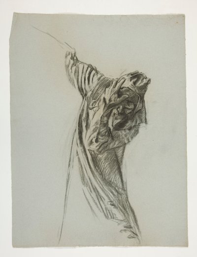 Figure study for King Arthur by Edwin Austin Abbey
