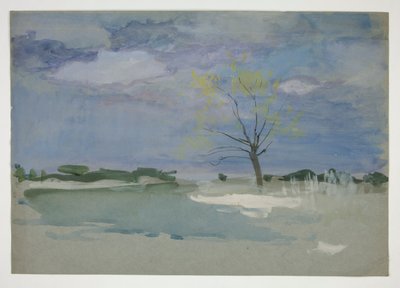 Landscape with Tree by Edwin Austin Abbey