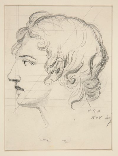 Male Head by Edwin Austin Abbey