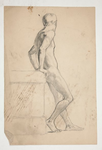 Nude Male Figure Study, Life Class by Edwin Austin Abbey