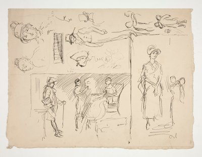 Sheet of Figure Studies by Edwin Austin Abbey