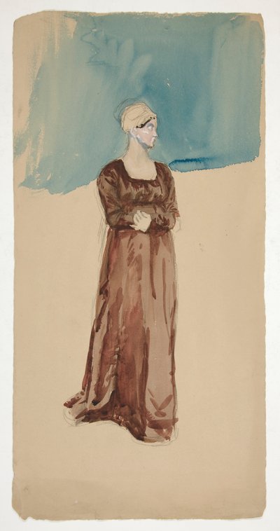 Sketch of a woman - unidentified by Edwin Austin Abbey