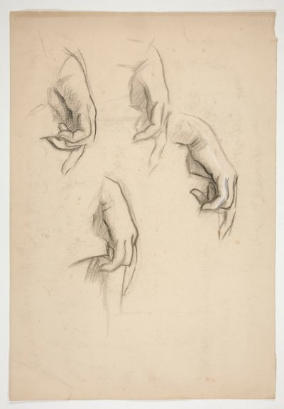 Sketch of four hands by Edwin Austin Abbey