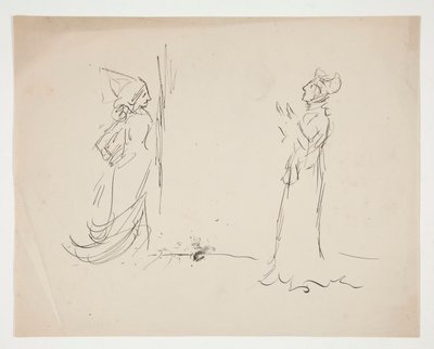 Study of Two Figures, from Love by Edwin Austin Abbey