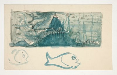 Underwater Scene - Unidentified Illustration by Edwin Austin Abbey