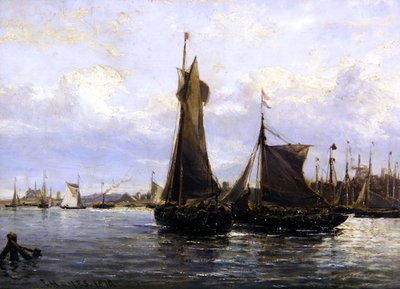 Gorlston Harbour, 1878 by Edwin Hayes