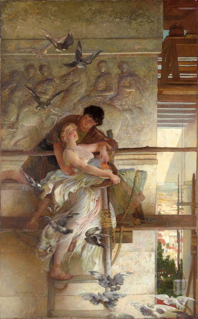Under the Temple Eaves by Edwin Howland Blashfield
