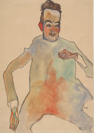 Cellist by Egon Schiele
