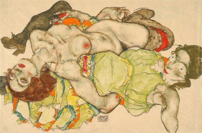 Female Lovers by Egon Schiele
