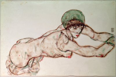 Outstretched Nude by Egon Schiele