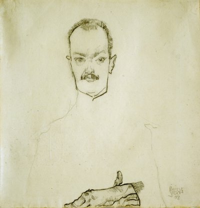 Portrait of Arthur Roessler by Egon Schiele