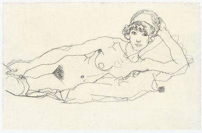 Reclining Nude by Egon Schiele