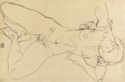 Reclining Female Nude by Egon Schiele
