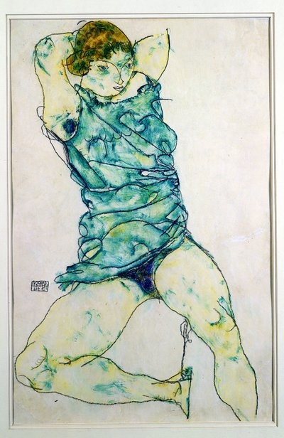 Reclining Girl by Egon Schiele