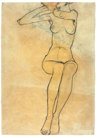 Seated Nude, 1910 by Egon Schiele
