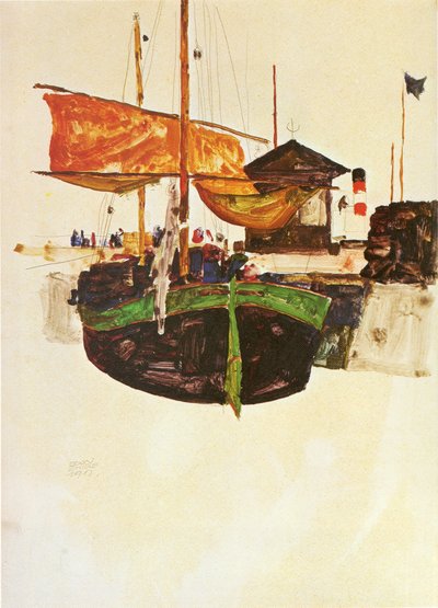 Ship in Trieste by Egon Schiele