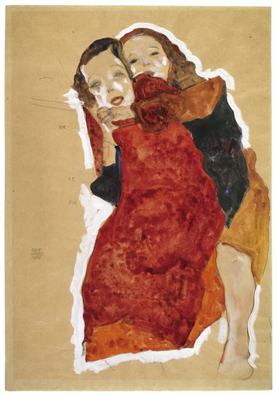 Two Girls by Egon Schiele