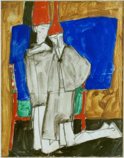 Two Kneeling Figures by Egon Schiele