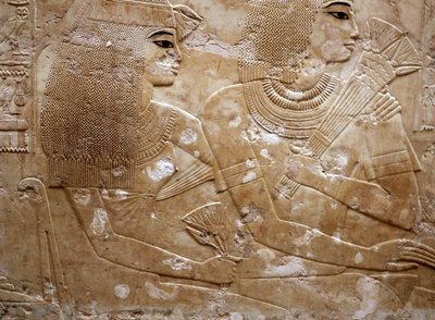 Ramose and his wife (relief) by Egyptian 18th Dynasty