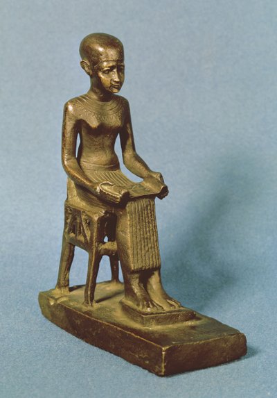 Seated statue of Imhotep by Egyptian 26th Dynasty