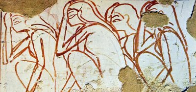 Egyptian tomb wall painting by Egyptian Egyptian