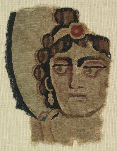Fragment of a Womans Head, Coptic by Egyptian School