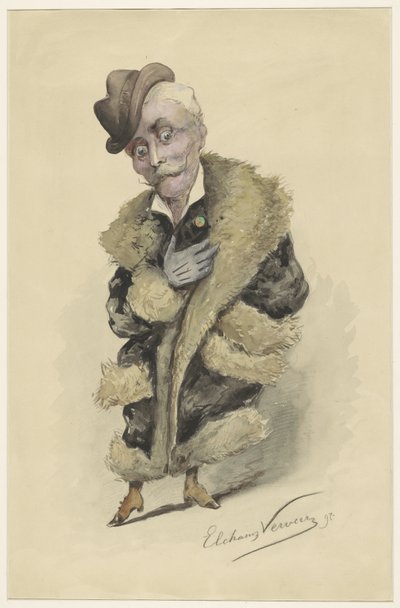 Caricature of the Artist Jan Gerard Smits by Elchanon Verveer
