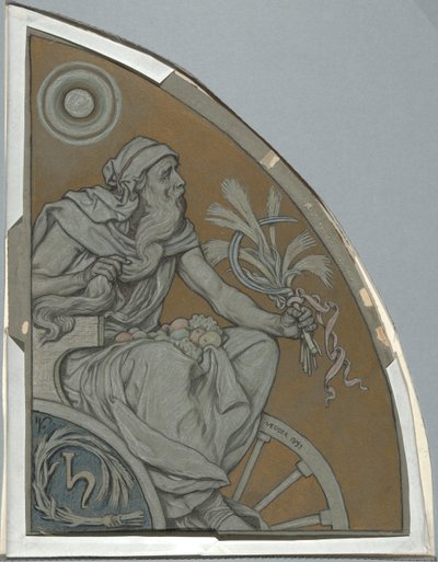 Cartoon for Saturn by Elihu Vedder