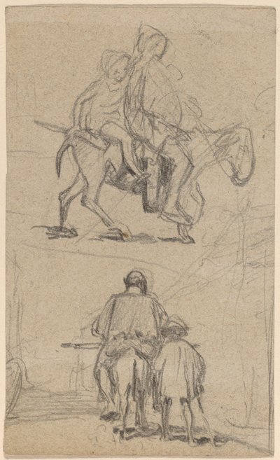 Father, Son, and Donkey by Elihu Vedder