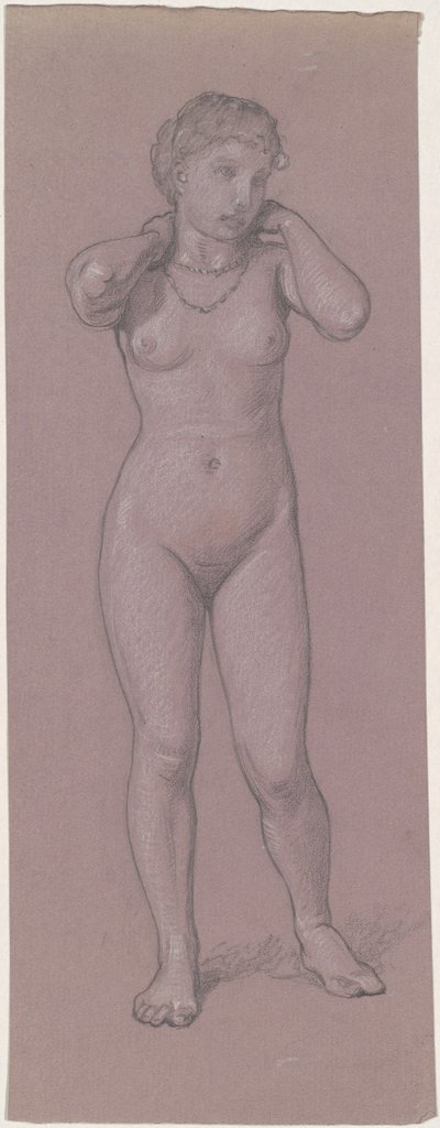 Female Nude with Necklace by Elihu Vedder