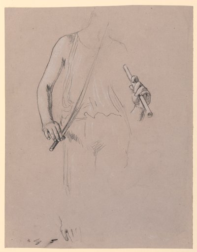 Figure Study: Costumed Man by Elihu Vedder
