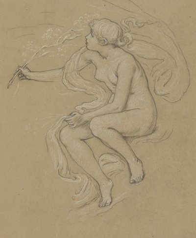 Study for Figure of Spring by Elihu Vedder