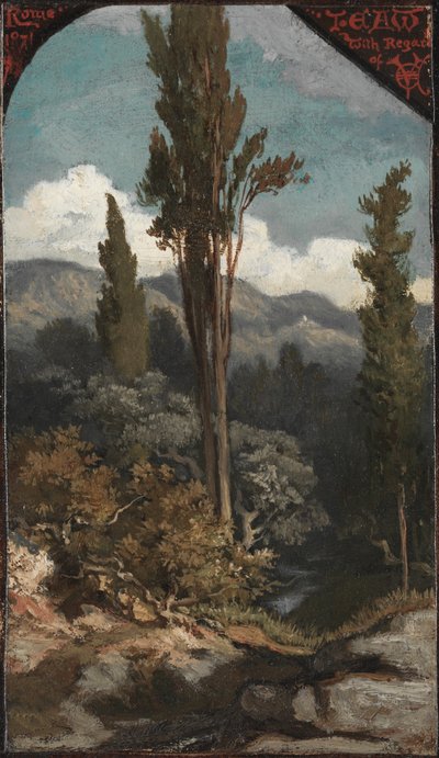 Three Trees: Italy, 1871 by Elihu Vedder