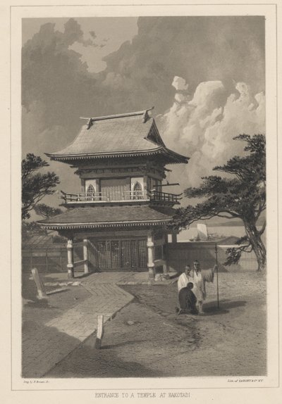 Entrance to a Temple at Hakotadi, 1855 by Eliphalet Brown
